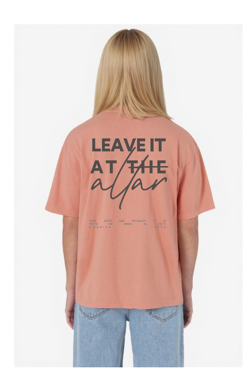 Leave it at the Altar Coral Tee